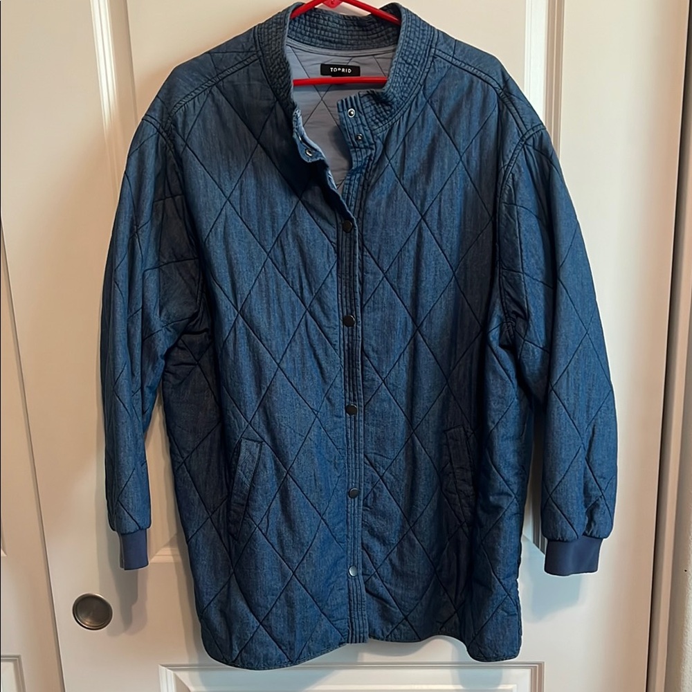 Torrid Blue Quilted Jacket